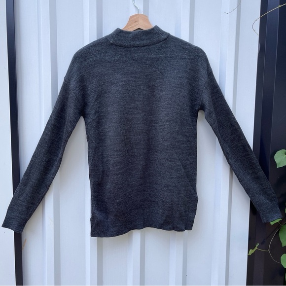 Calia Top Sweater Mock Neck Knit Womens XS Gray Long Sleeve - Picture 4 of 9